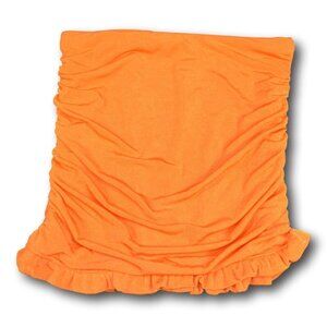 SHEIN Women's Orange Ruched Mini Skirt - Size L